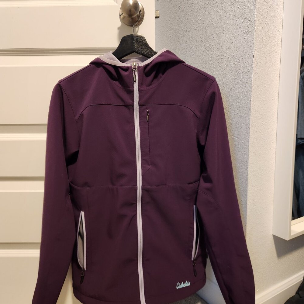 Cabela's lightweight purple full zip jacket